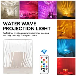 Aurora Borealis lamp Northern Lights USB Rechargeable Water Ripple Projector Night Light RGB Crystal Lamp Room Decor Mood Lights