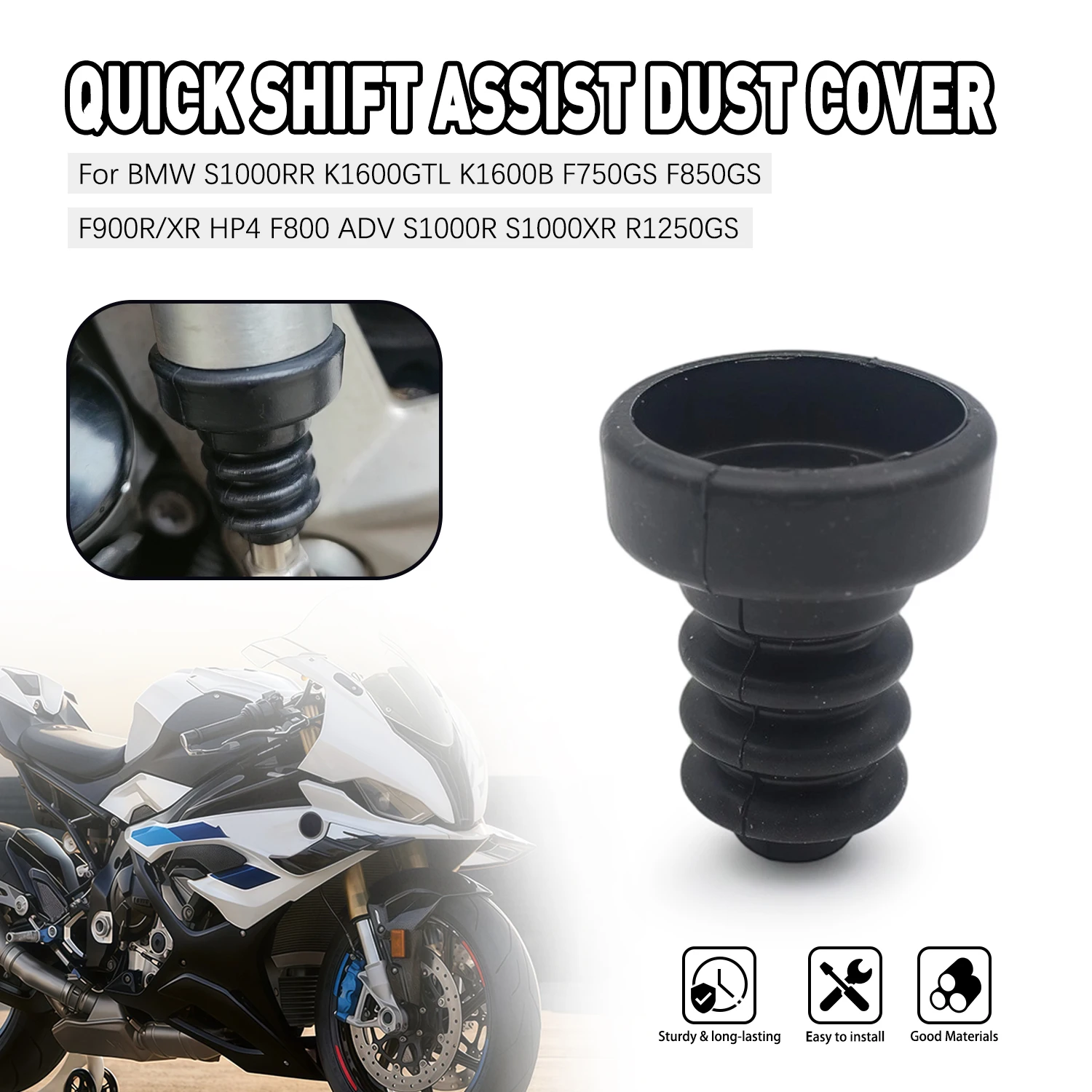For BMW S1000RR K1600GTL K1600B F750GS F850GS F900R F800 ADV S1000R S1000XR R1250GS Quick Shifter Shift Assist Dust Cover
