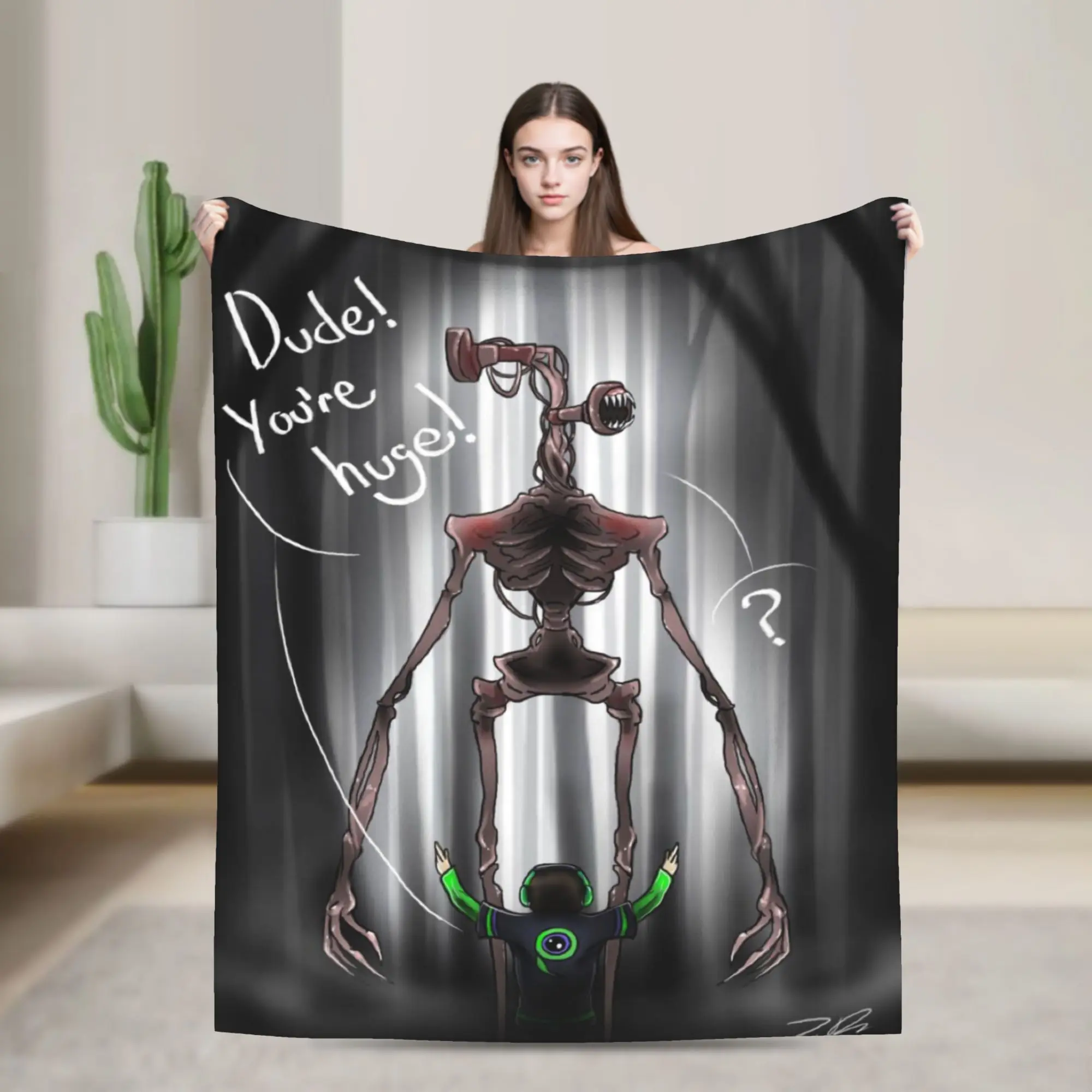 Comfort Siren Head In Dark Forest Blanket Accessories Room Decorative  Throws And Blankets Super Warm Flannel for Travel