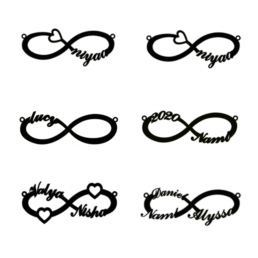 Infinity Custom Personalized Name Bracelet Gift for Men Women Mother Kid Baby Family Stainless Steel Supernatural Amulet Jewelry