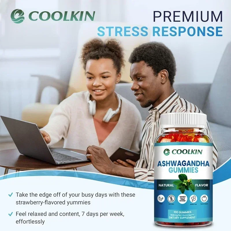 علكات أشواغاندا - تخفيف القلق الطبيعي، يدعم المزاج الهدوء، وتعزز صحة الدماغ، ويحسن التركيز والإدراك