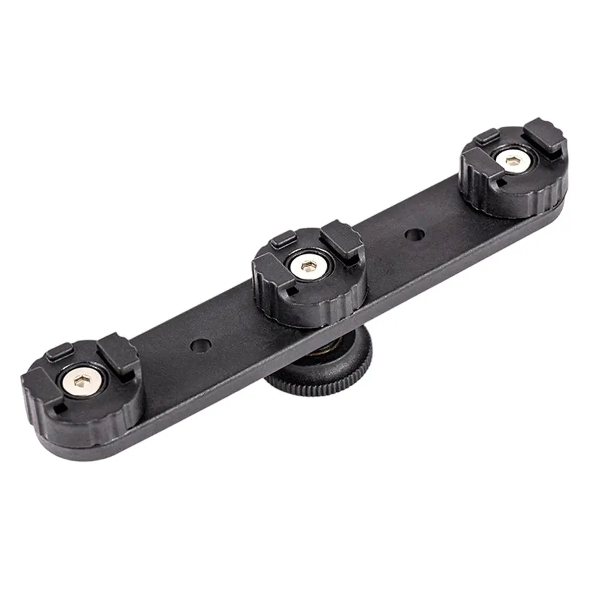 update. Triple Cold Shoe Extension Mount Hot Shoe Base Adapter Extension Bar Bracket for Tripod/Microphone/LED Light Compatible