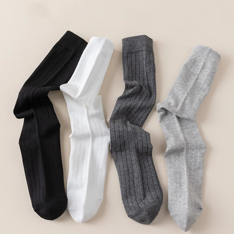 3/6 Pairs High Quality Cotton Sport Socks for Men And Women Calf Support Compression Socks White for Running Cycling Volleyball