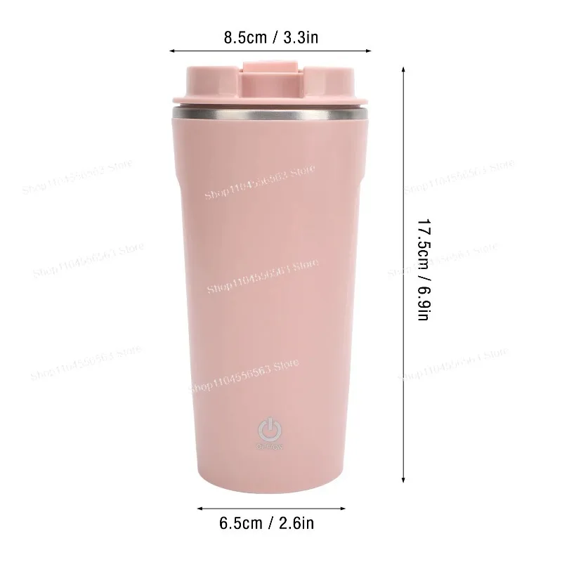 Self Stirring Coffee Mug USB Rechargeable Stainless Steel Auto Self Mixing Cup with Lid for Office Car Home Use