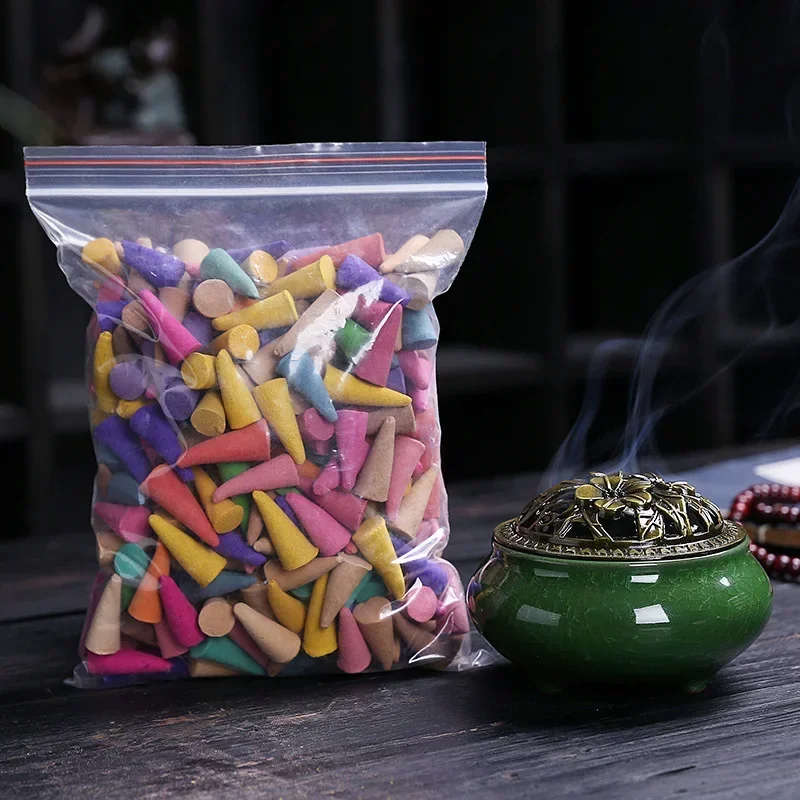 

60Pcs Natural Incense Cones Mixed Flavor Backflow Insence Floral Lavender Sandalwood Yoga Meditation Tea Room Home Decorations