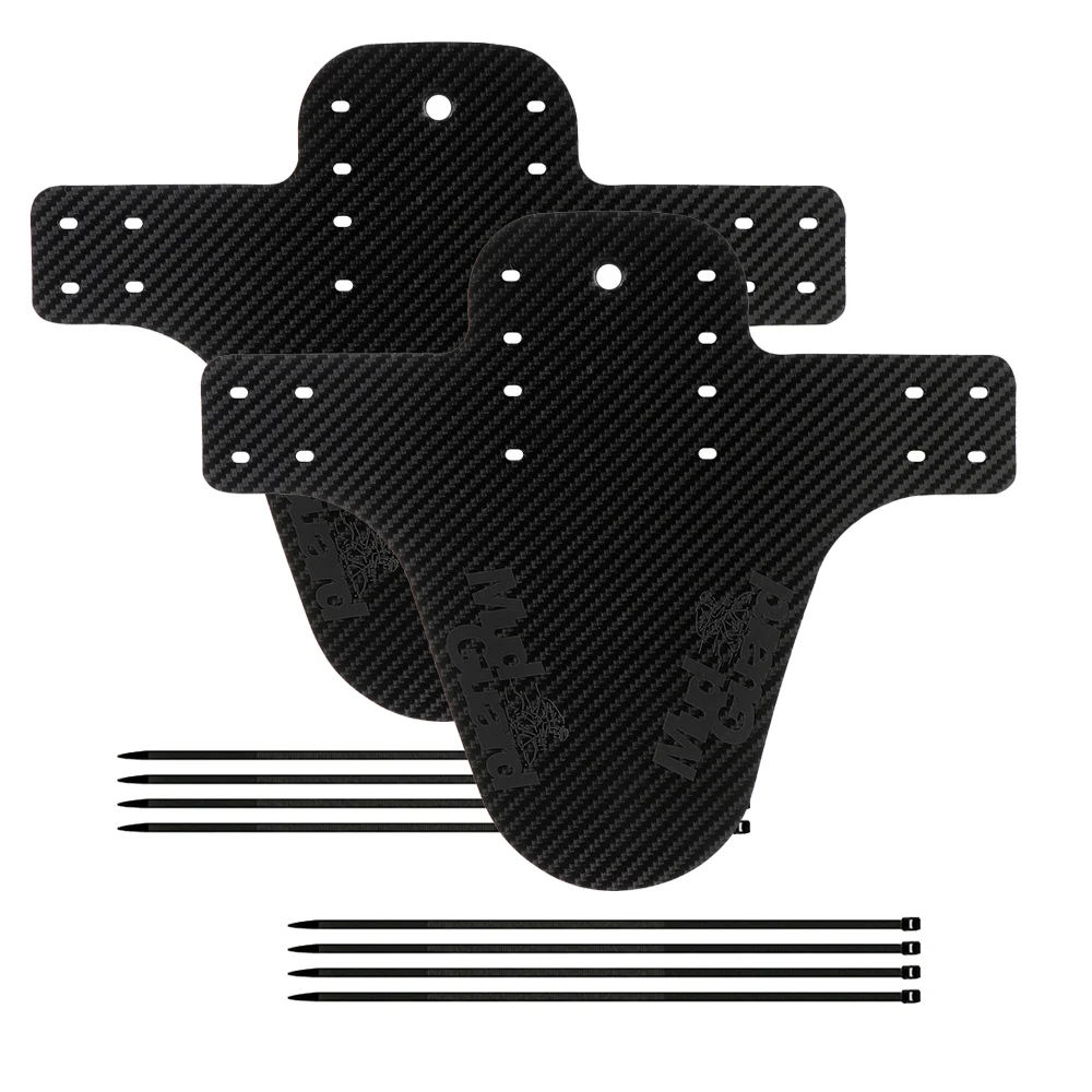 2PCS Carbon Pattern Bike Fenders, Ultralight Front Rear Mud Guards for MTB Road Bike, Portable MTB Mudguard Set