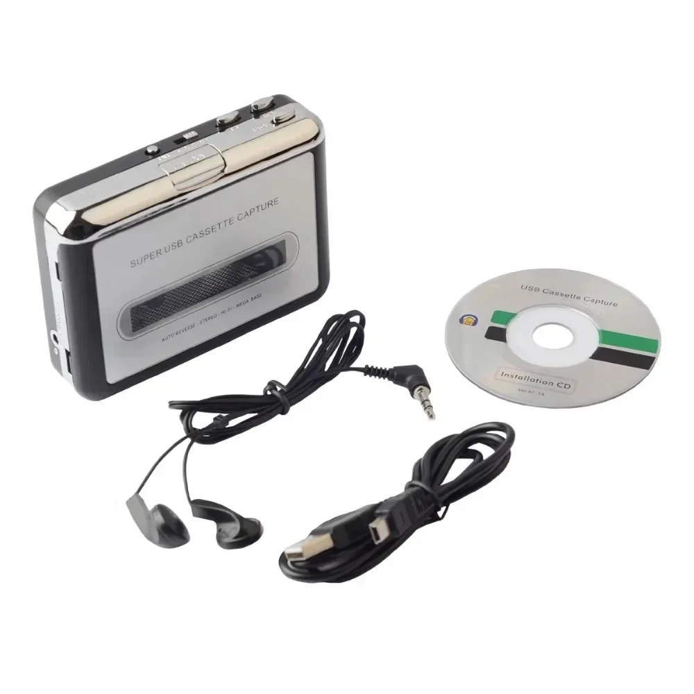 REPRODUCTOR DE CASETE Usb a Mp3, convertidor de captura de Audio, reproductor de música, grabadora de casete, envío directo