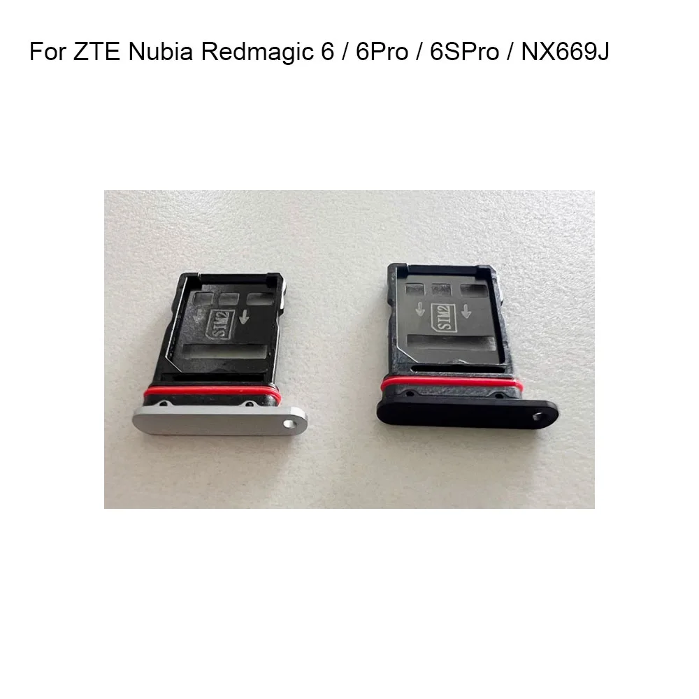 For ZTE Nubia Redmagic 6 New Tested Sim Card Holder Tray Card Slot Red magic 6 PRO 6s pro NX669J Replacement Parts