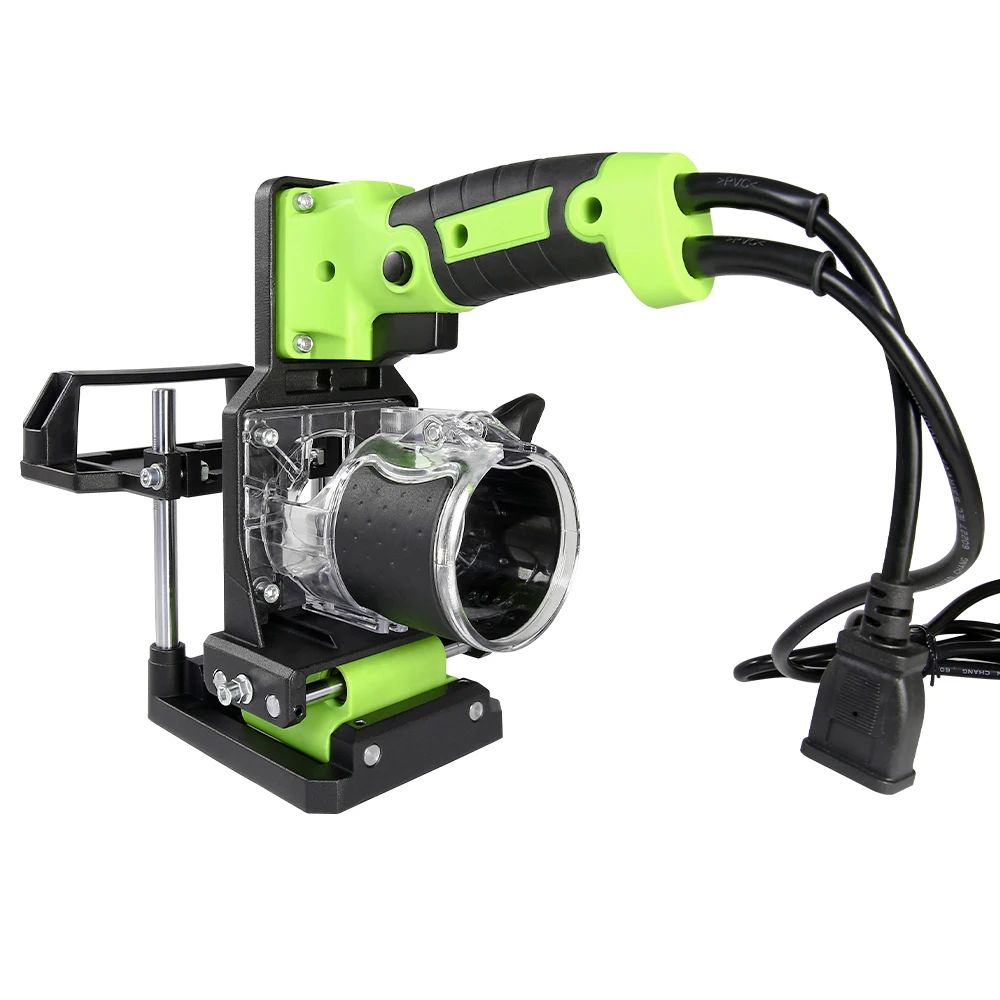 Allsome 2 in 1 Wood Trimming Machine Bracket Woodworking Slotting Machine Bracket Aluminum Alloy Wood Trimmer Router Support