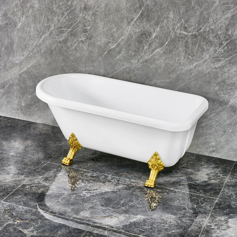 1500*750*620mm White Freestanding Bathtub Classical European style Bathroom bath High Quality Acrylic bathtub