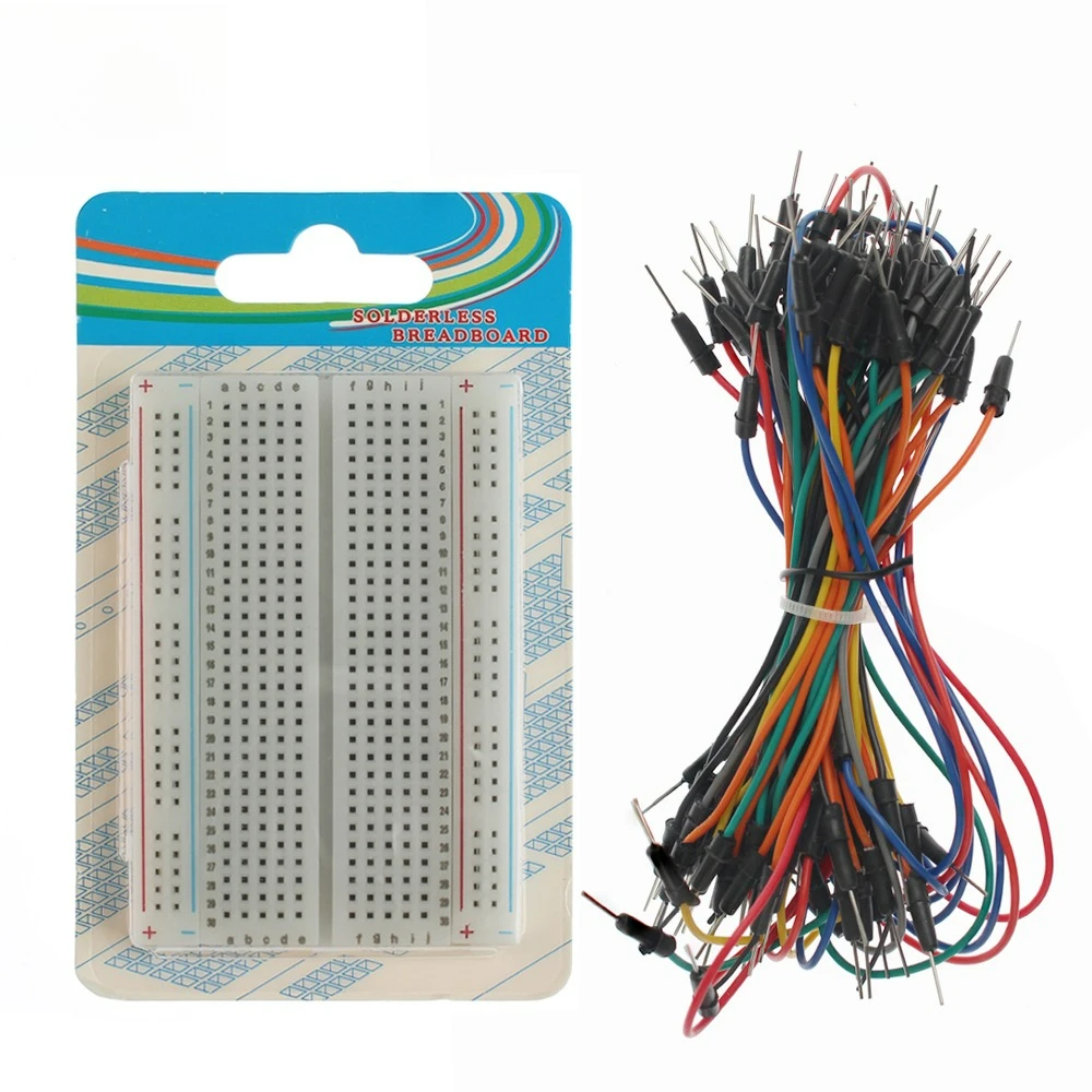 1Set 400 Points Solderless Breadboard Kit with 65pcs Jumper Wires Cable Set PCB Bread Board for Arduino DIY Electronics Projects