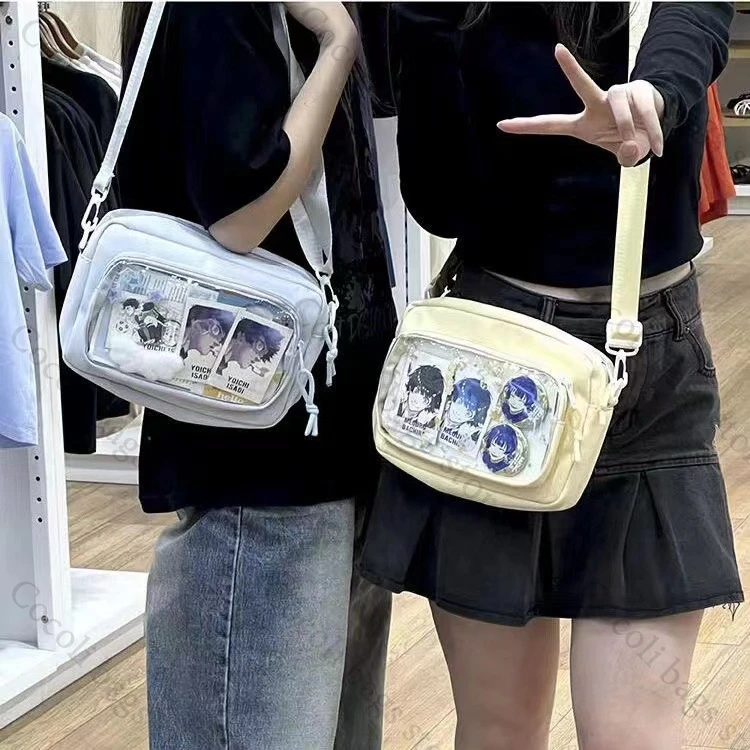 

Solid Color Ita Bag Cross Bag JK Bags for Women Crossbody Bag Lady Bags Itabag Mini Bag Women Bag with Transparent Pocket