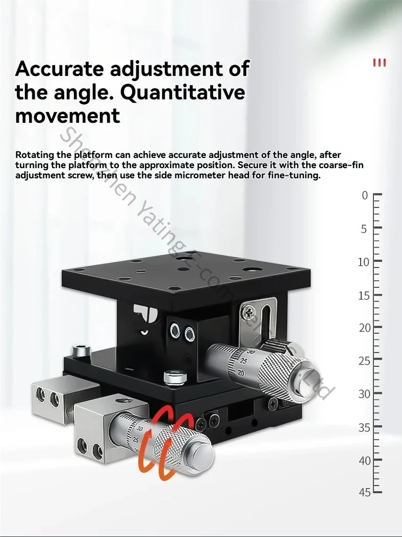 LE40-L XZ Axis Fine-tuning Platform Manual Displacement Platform Optical Two-axis Horizontal Lifting Sliding Table LE40/60/90