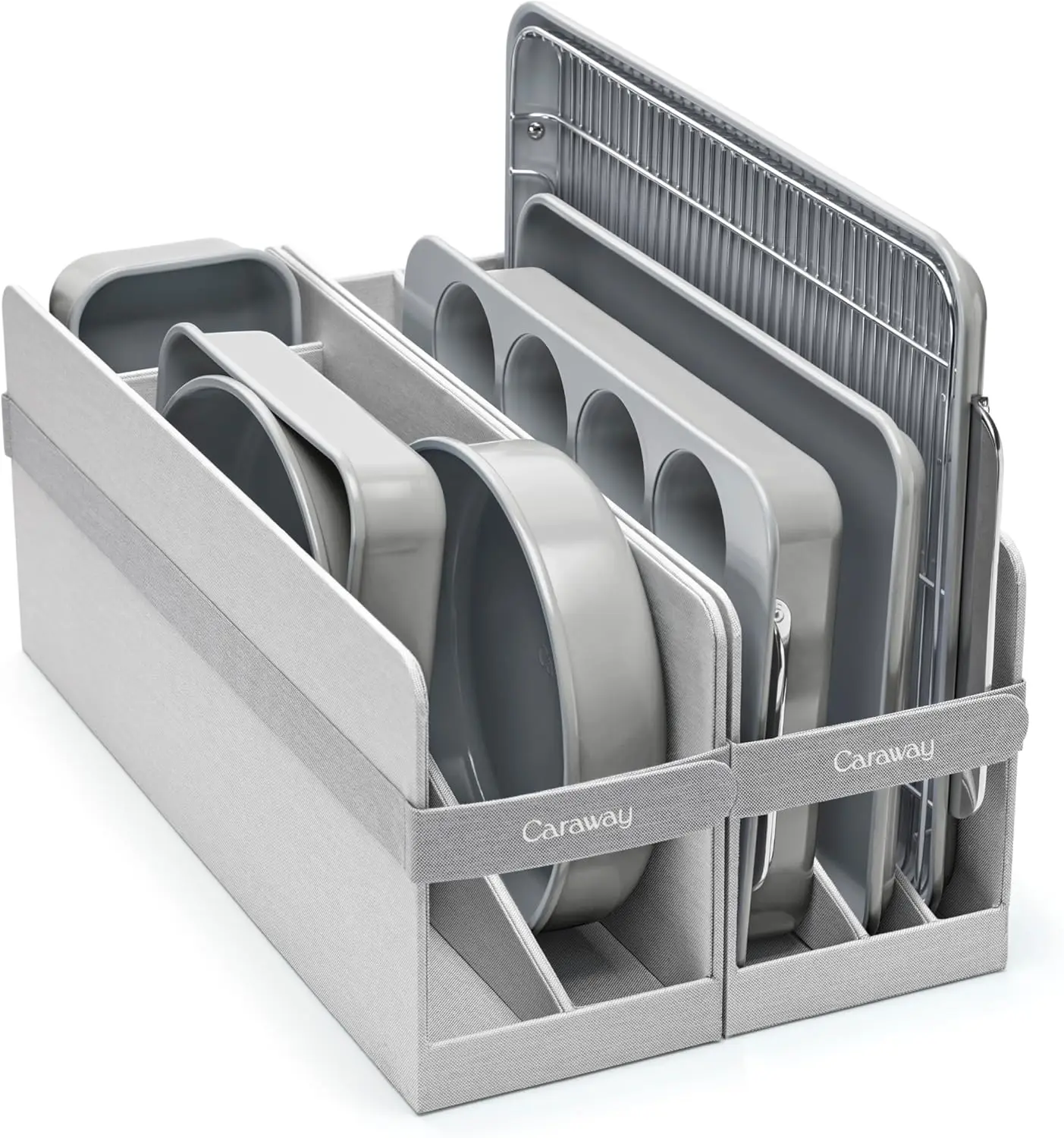 Nonstick Ceramic Set (11 Pieces) - Baking Sheets, Assorted Baking Pans, Cooling Rack, & Storage