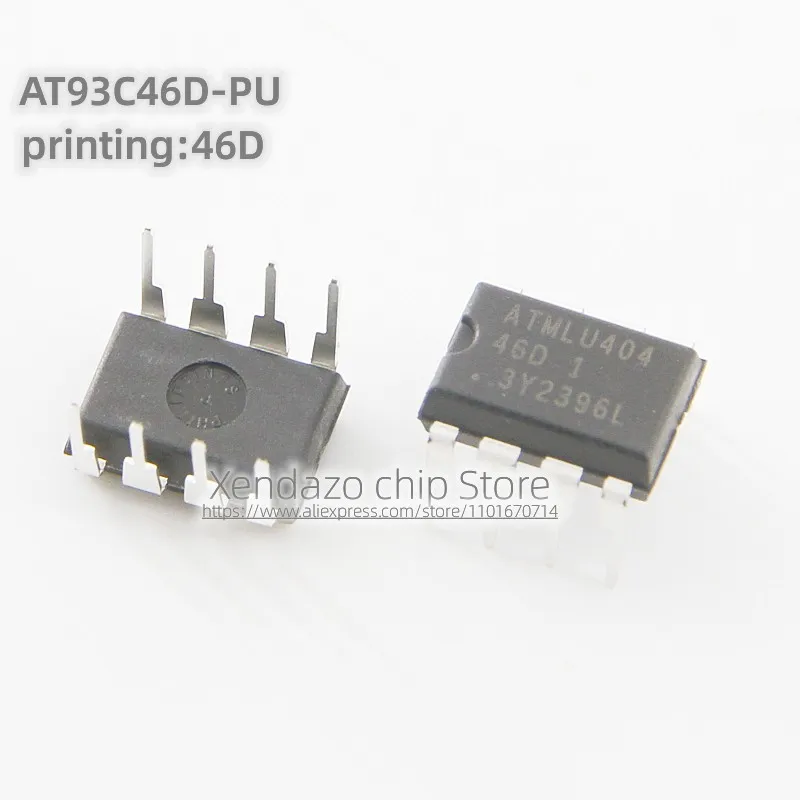 5pcs/lot AT93C46D-PU AT93C46D Silk screen printing 46D DIP-8 package Original genuine Memory chip