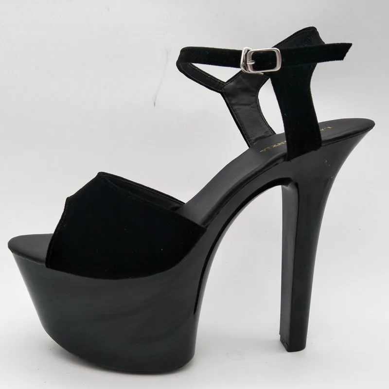 

LAIJIANJINXIA New 17CM/7inches PU Upper Model Sexy Exotic High Heel Platform Party Women Sandals Pole Dance Shoes G003