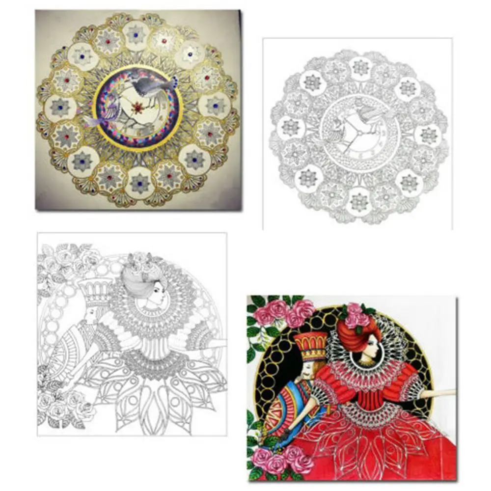 Książka do kolorowania Kingdom Mixed Colouring, antystresowa, zabijająca czas, do biura, szkoły, książka do kolorowania, graffiti, malowanie, ręcznie malowane rysunki