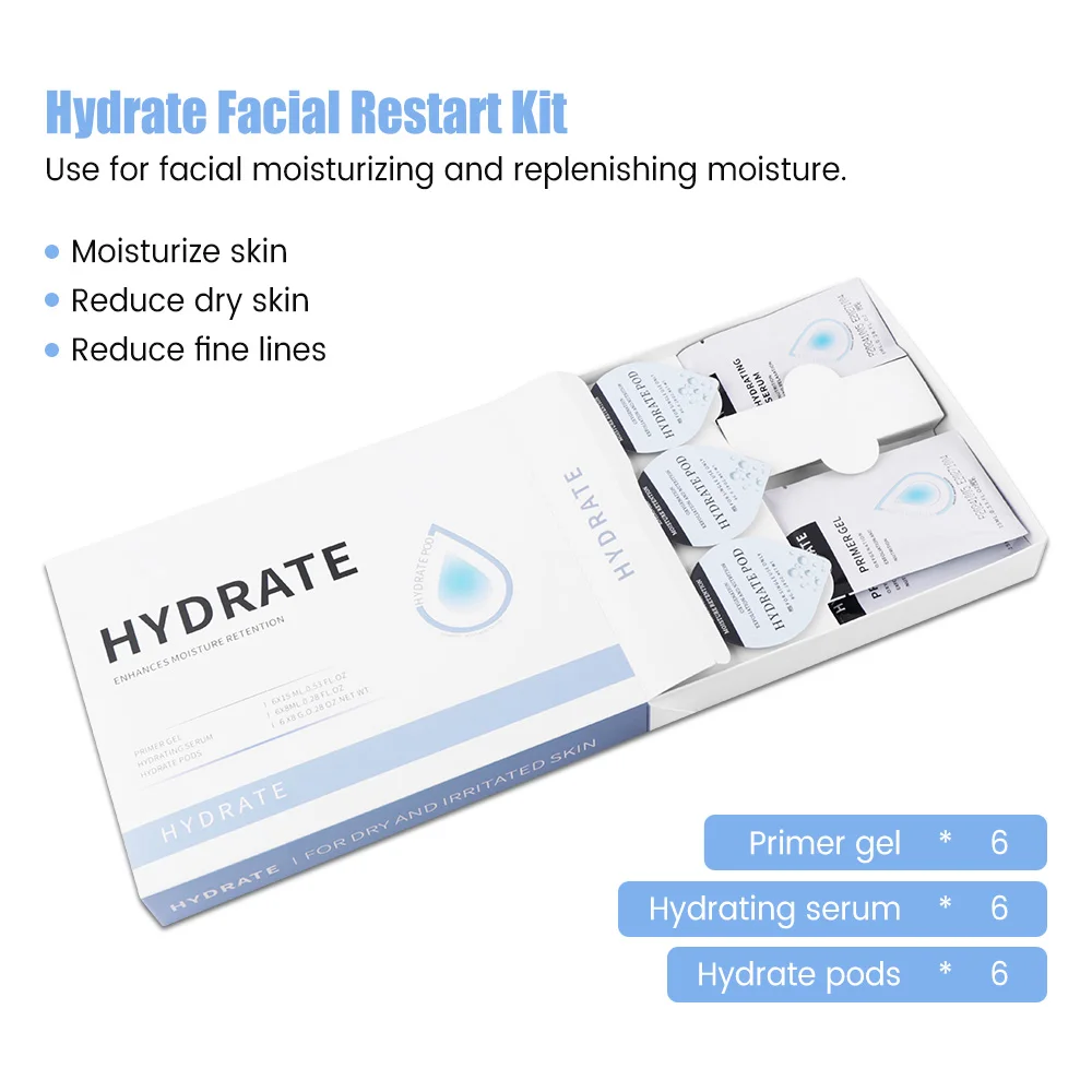 Hydrate Glam Revive Detox Illuminate Kit Pods Serum Facial SPA Serum For Bubble Beauty Machine Facial Oxygen Aqua CO2 Serum Gels