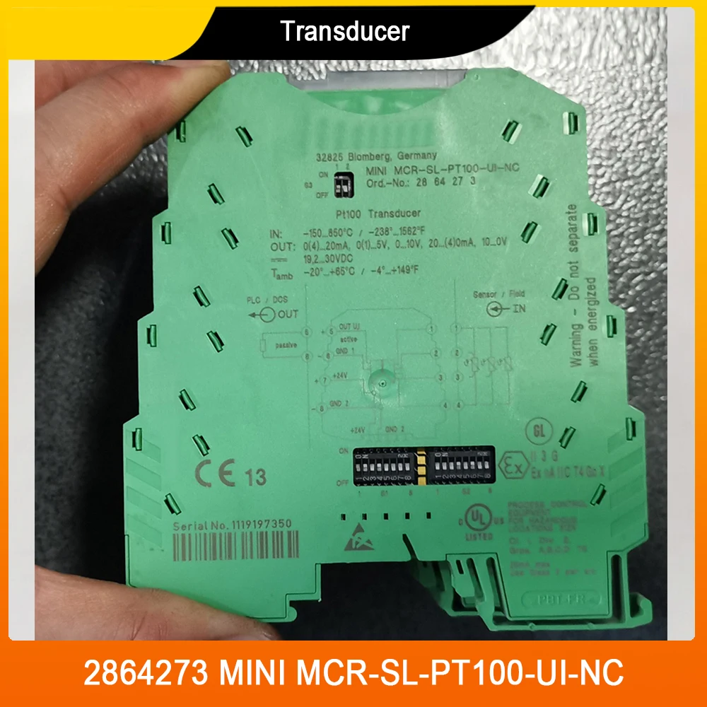 New For Phoenix 2864273 MINI MCR-SL-PT100-UI-NC Transducer Temperature Transmitter High Quality Fast Ship