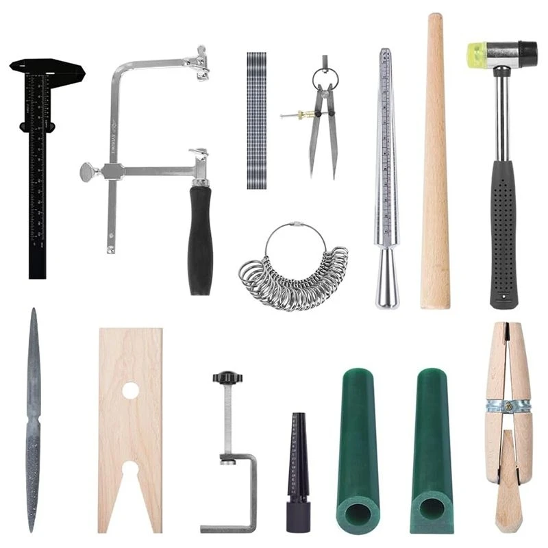 Jewelry Wax Ring Sizer Carving Tool Kit Ring Wax Making Mold Kit Jewelry Wax Tube Jewelers Wax Saw Frame Wax File Ring