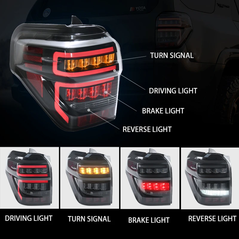 sequentital turning signal for Toyota 4 Runner 2014-2020 modified rear tail light taillight 4runner tail lights