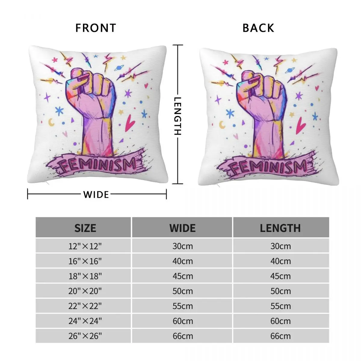 Women's Day Pillow Cover Feminism Free Vector Soft Pillow Case Cushion Cover Fashion Pillowcases For Sofa Bedroom Home Decor