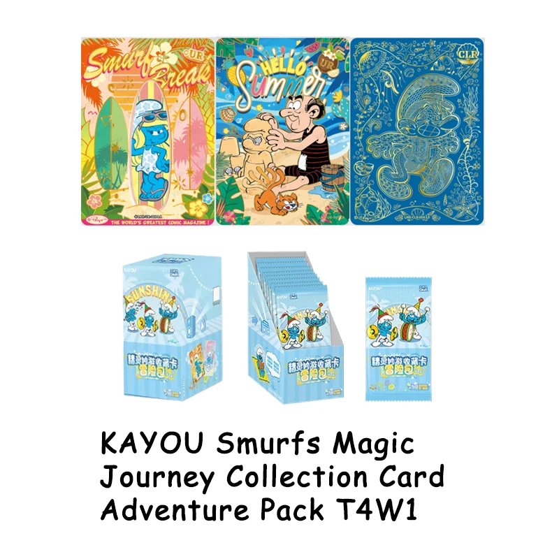 KAYOU Smurfs Magic Journey Adventure Pack Vol1 Premium Trading Card Game Collectible Gift Set For Kids Fans