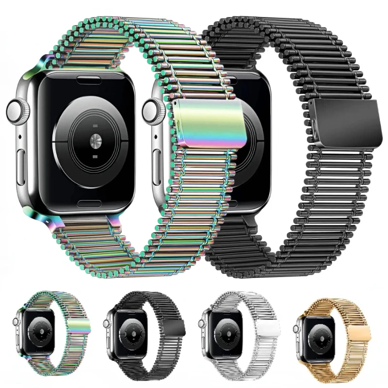 

Metal Magnetic Loop Strap for Apple Watch Band 9 8 7 45mm 41mm Link Bracelet IWatch Series Ultra2 49mm 6 5 4 SE 44mm 42mm 40mm