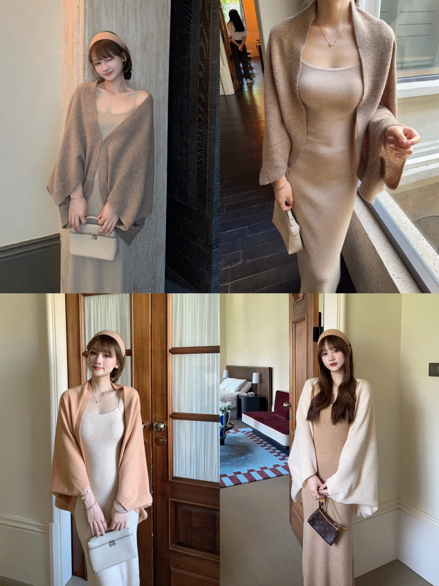 

Laid-ba Woolen Wrap Gentle Outsider Knitted Cardigan Long Sve V-ne Casual Sle for Women Autumn Season Ladies' Wear