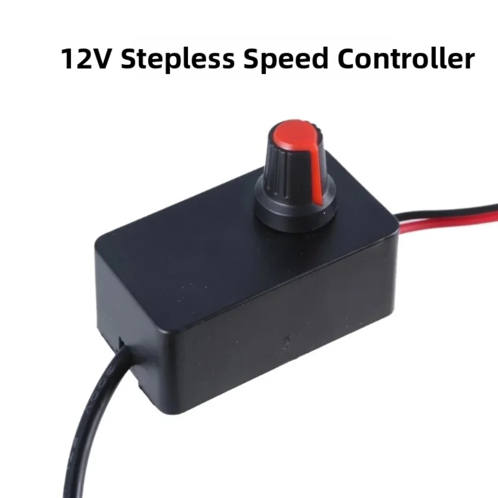 

DC12V Adjustable Stepless Speed Controller With Clip Light Speed Control Switch for Air Coolers Fans Pumps Size /