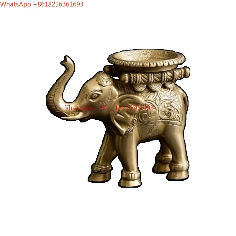 Imported Bronze Ware Auspicious Housewarming Gift Living Room Foyer Wine Cabinet Candle Holder Handicrafts Decoration