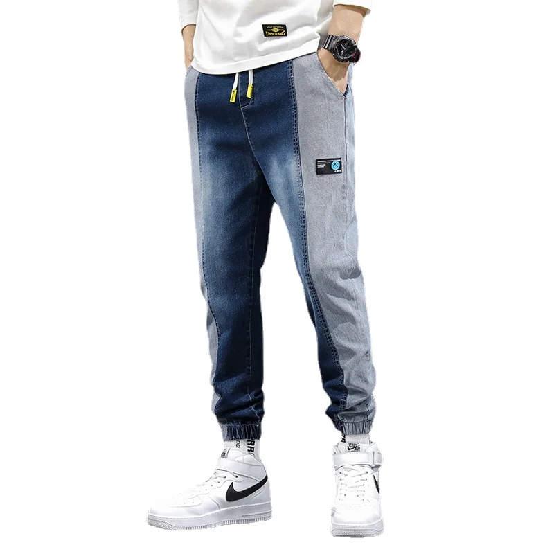 

male New Streetwear Hip Hop Cargo Pants Men's Jeans Elastic Harun Joggers In Autumn and Spring Men ClothIng little feet pants