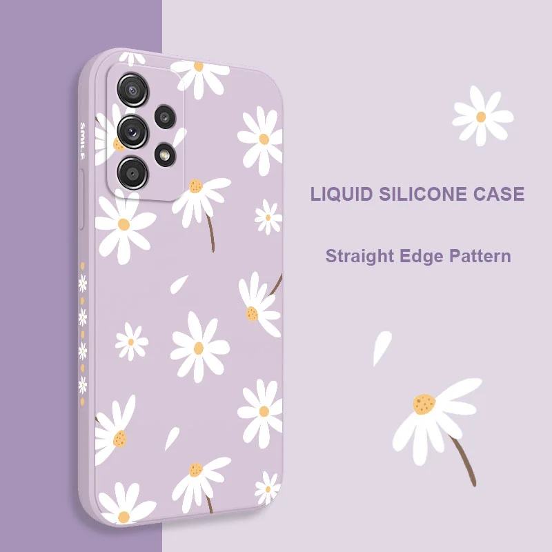 Plain Daisies Case Samsung A54 A34 A24 A14 A15 A25 A35 A55 A04E A73 A53 A33 A23 A13 A03 A03S A72 A52 A52S A32 A22 A04 A04S 4G 5G