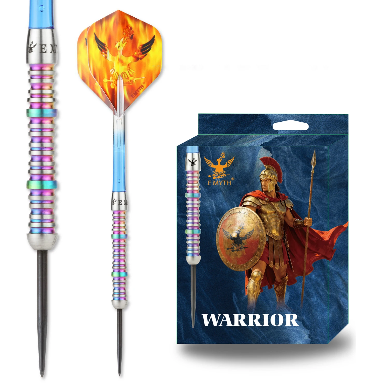 

E MYTH Warrior Serise 3 pcs/Set 90% Tungsten Steel Multiple Color Drop Resistant 21g Steel Tip Darts for Adult Practice