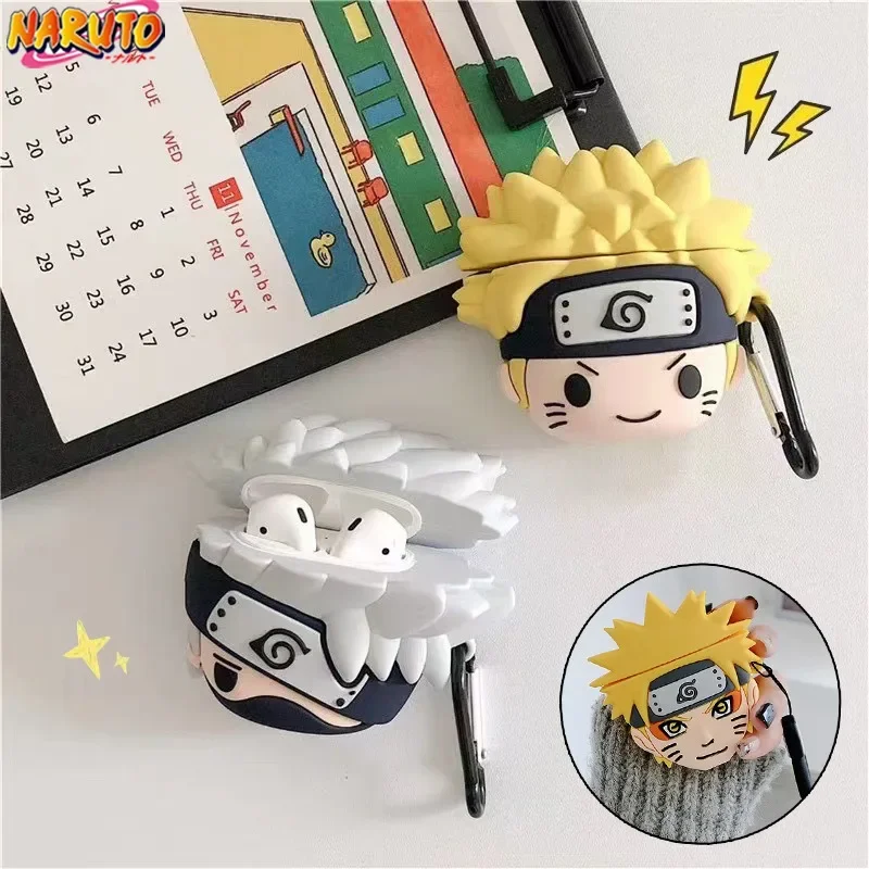 Anime Naruto Kakashi 3D Silica Airpod 1 2 3 Pro 2 Cute Soft Bluetooth Earphone Protector Case Bandai Earphone Cover Gifts Toy