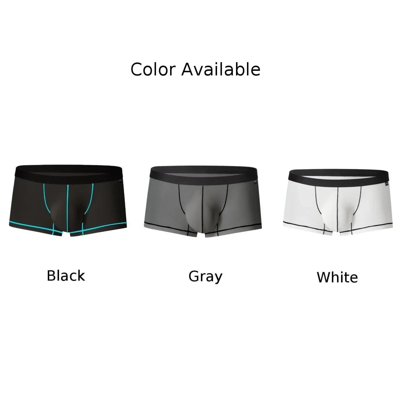 Men\'s Thin Ice Silk Soft Skin-Friendly Briefs Crotch Bulge Pouch Panties Low Waist Sweat Breathable Shorts Underpants