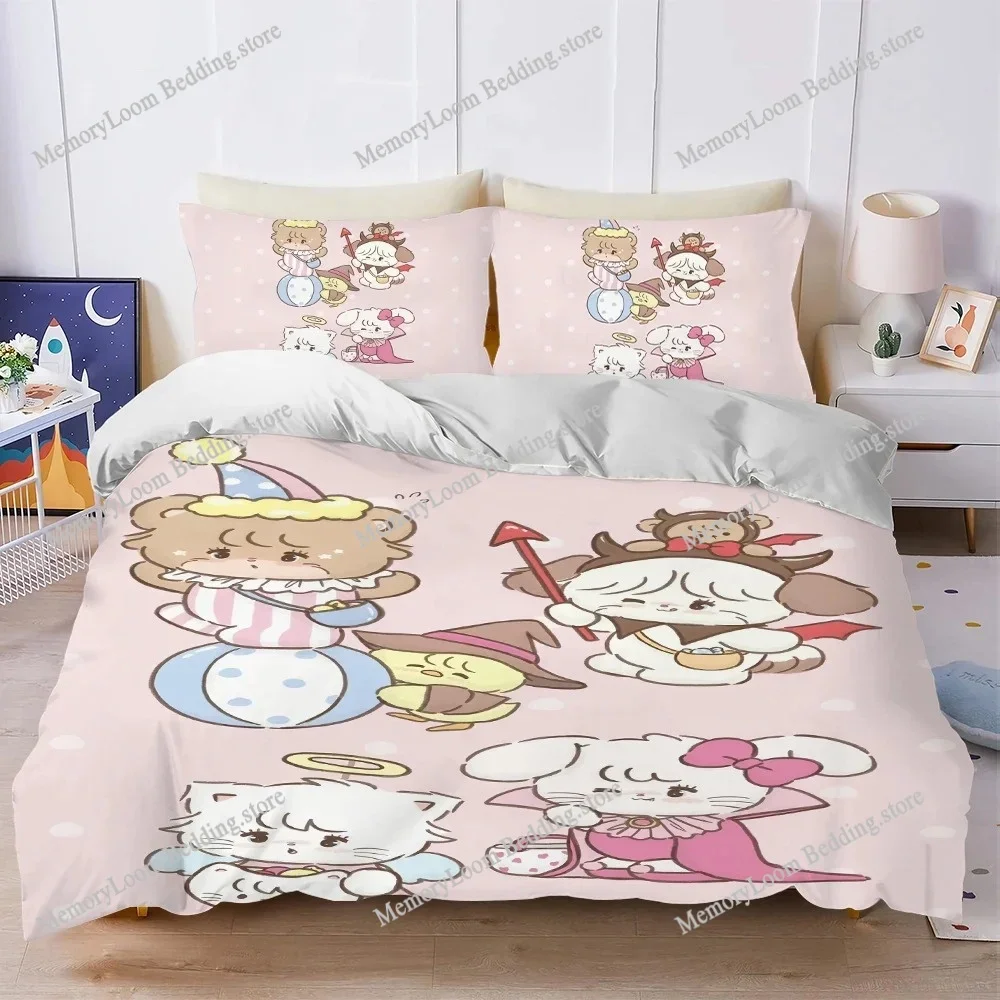 

Cute Cartoon M-Mikko Duvet Cover Set Home Style Bedding Soft Laundry Cotton Bed Four Seasons Student Dormitory Home Textile