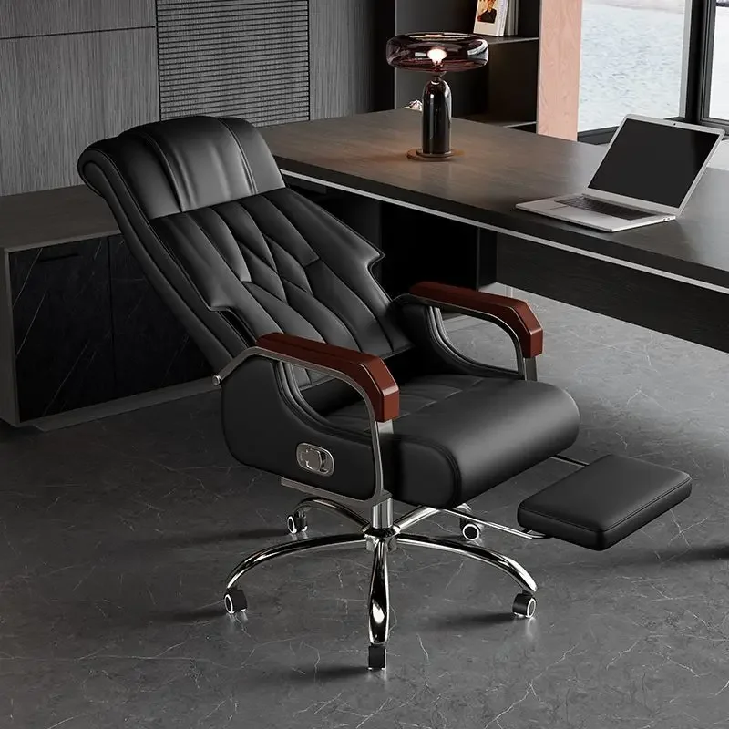 Leather office chairs with rotating elevators, computer chairs, and home electronic sports chairs, comfortable and durable