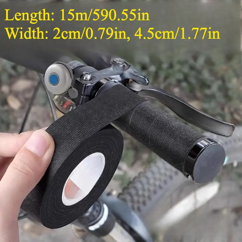 19-50 مللي متر شريط كهربائي أسود مقاوم للحرارة سلك تسخير حزمة العزل السيارات الأسلاك التفاف مكافحة زلة كابل لاصق أشرطة #3