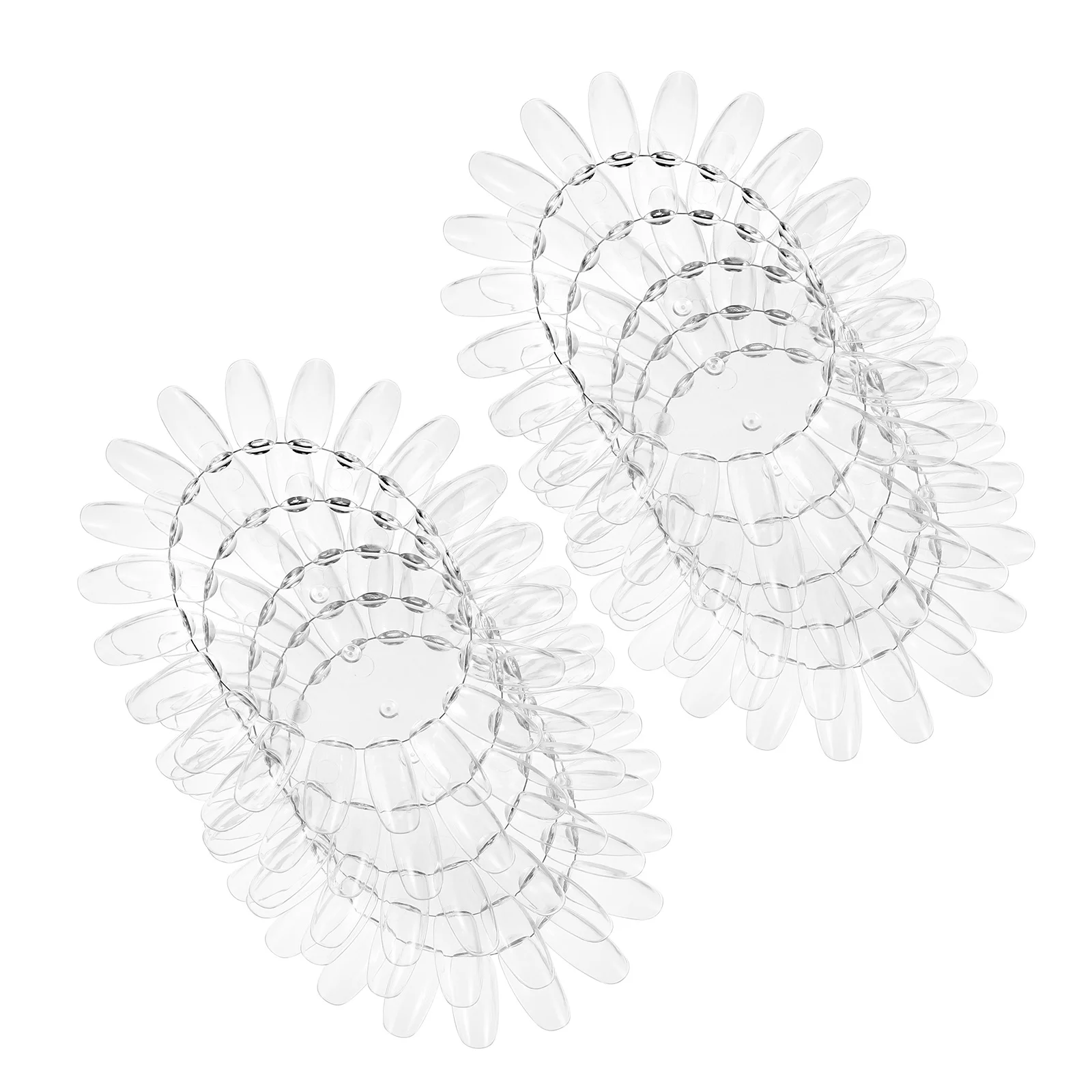 Clear Acrylic Nail Art Practice Wheel Tips Display Tool for DIY Salon Fake Nails Nail Art Accessories False Nails