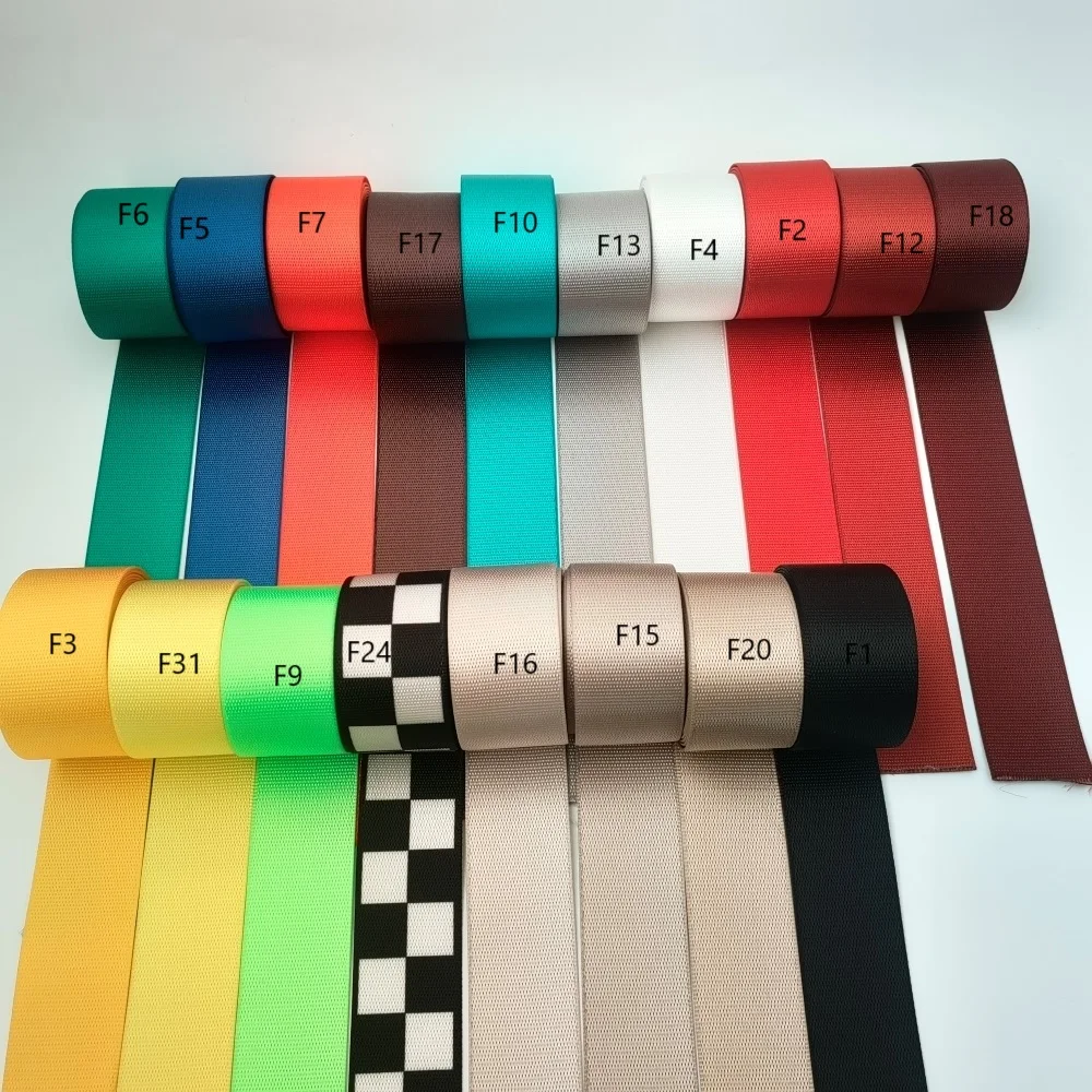 

JOORMOM Multicolour Car Seat Belt 3.6 M/Roll EU Lock Edge Fishing line Car Modification High Strength Polyester Seat Webbing