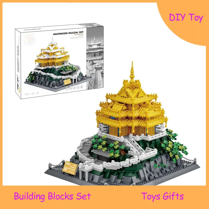 

Creative Building Blocks Model Laojun Mountain Building Toy Blocks Set Architecture Printed Assemble Bricks Toys Birthday Gifts