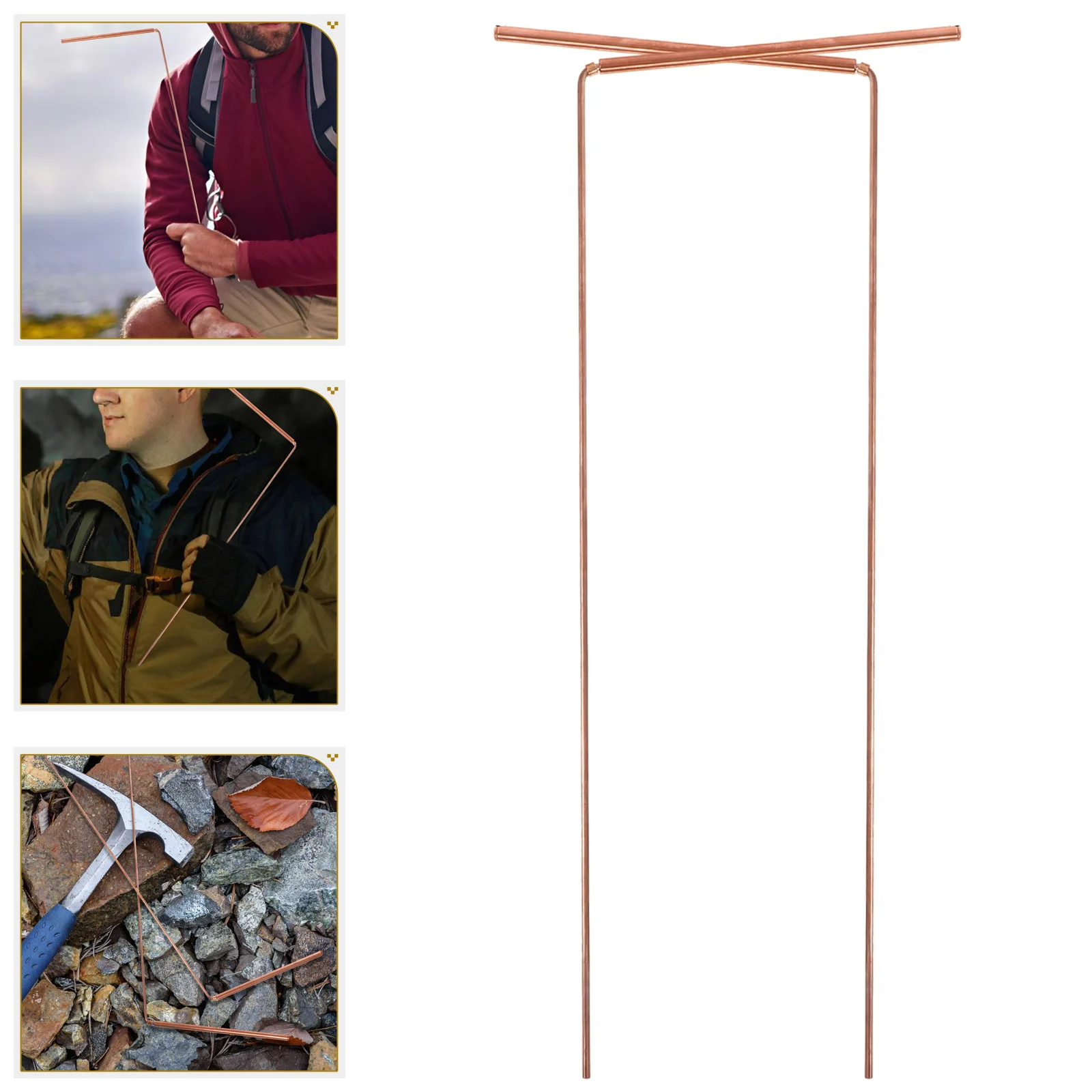 2 Pcs Divination Tools Ghost Explore Equipment Water Dowsing Rods Metal Treasure Divining The