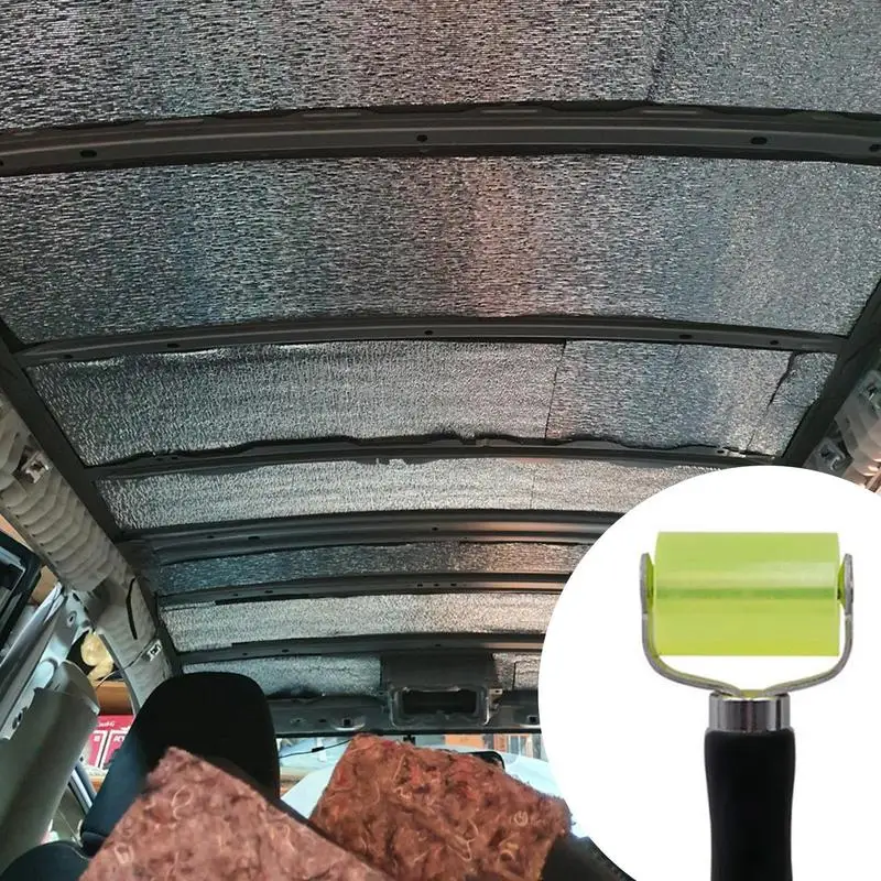 Car Sound Deadening Roller Heavy Duty Deadener Installation Tool Automotive Soundproofing Seam Roller With Rubber Handle Auto