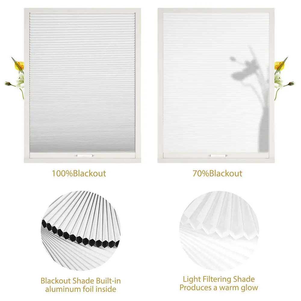 Hot Selling Blackout UV Privacy Protection Multiple Installation Manual Skylight Honeycomb Blinds For Skylight Windows