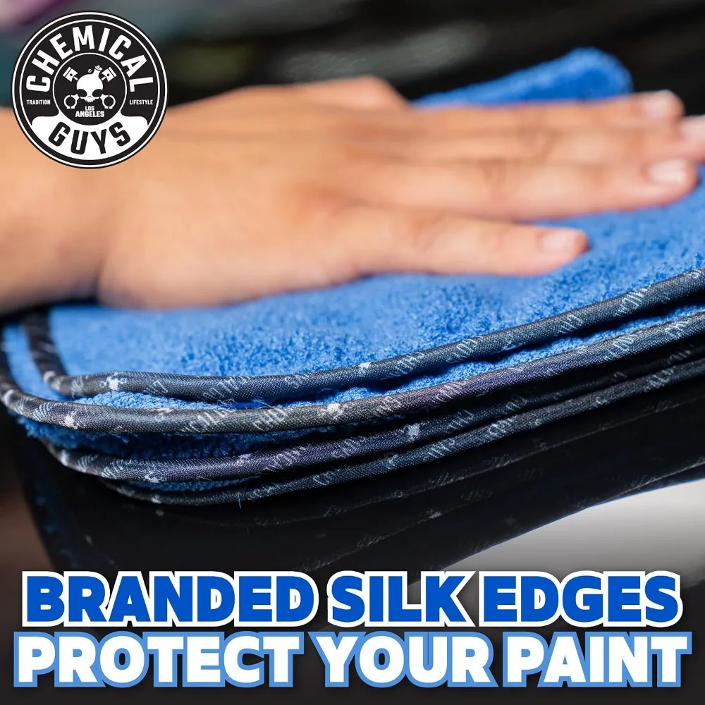 Ultra-Soft Microfiber Towels for Cars, 16x16 inch, 3 Pack, Scratch-Free Detailing Cloths for Auto, Truck, Motorcycle