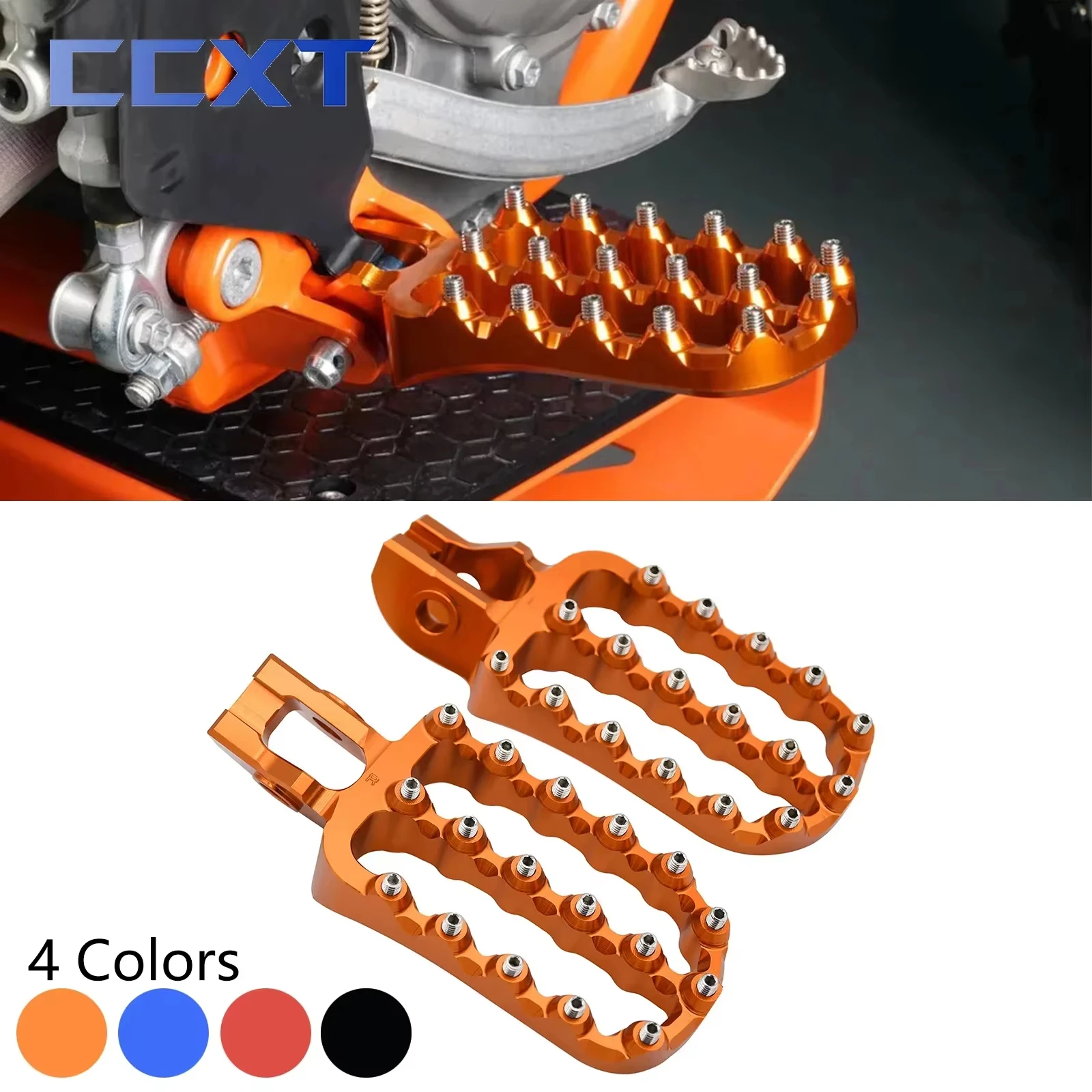 

CNC 107mm Lengthen Foot Pegs FootRest Footpegs Rests Pedals For KTM 125 250 300 350 400 450 500 EXC EXCF XC XCF SX SXF 2017-2022