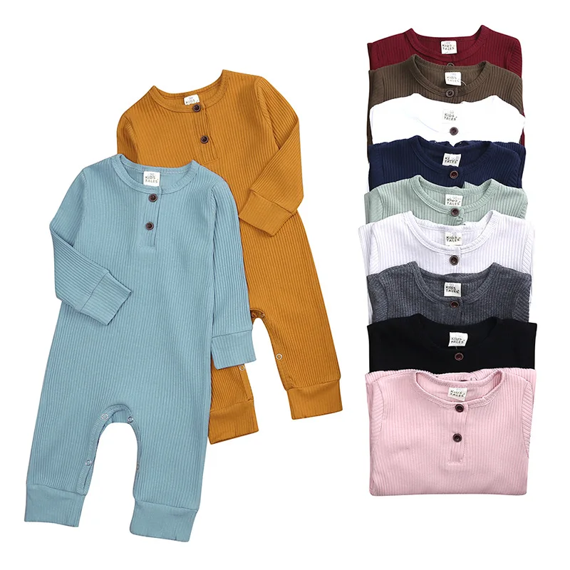 

Newborn Rompers Newborn Cotton Long Sleeve Round Neck Unisex Boys Girls Jumpsuits Clothing