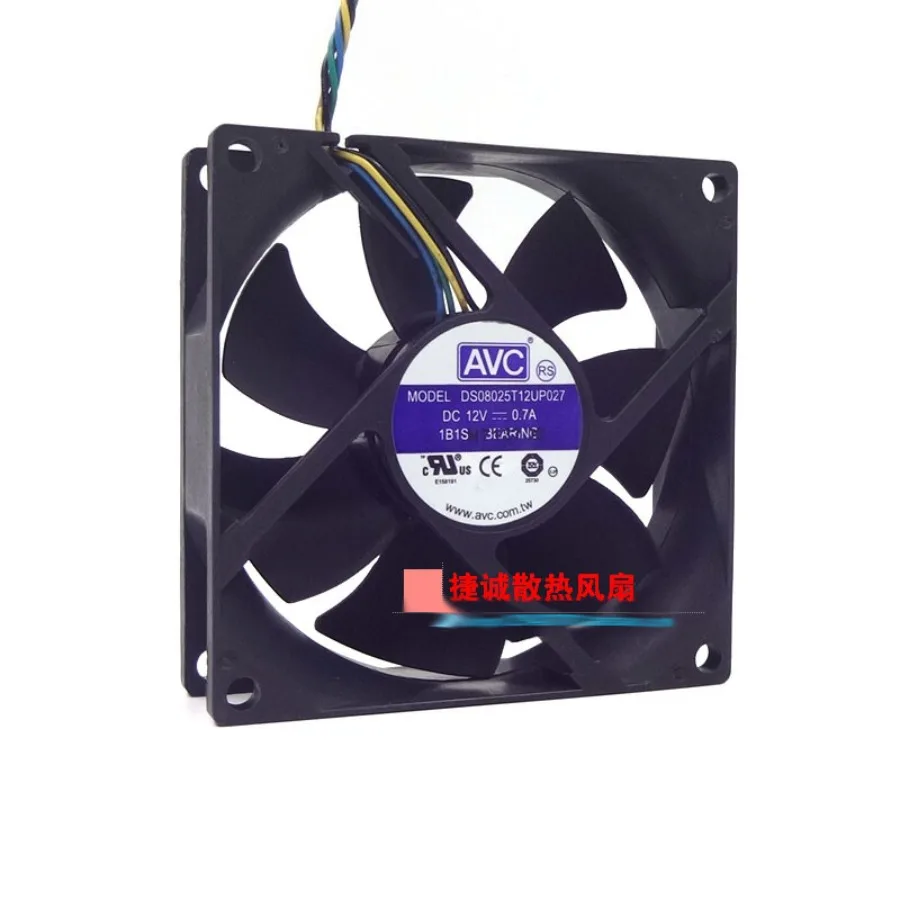 

For AVC DS08025T12UP027 8CM 12V 0.7A 8025 4-wire PMW High Air Volume Chassis Fan