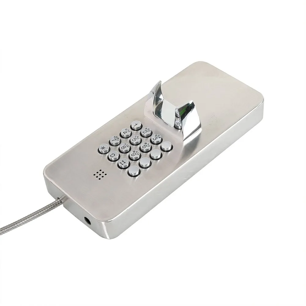 J&R Public Emergency Telephone Stainless Steel Full Keypad Inmate Prison Phone